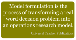 Linear Programming Model Formulation