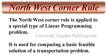 North West Corner Rule